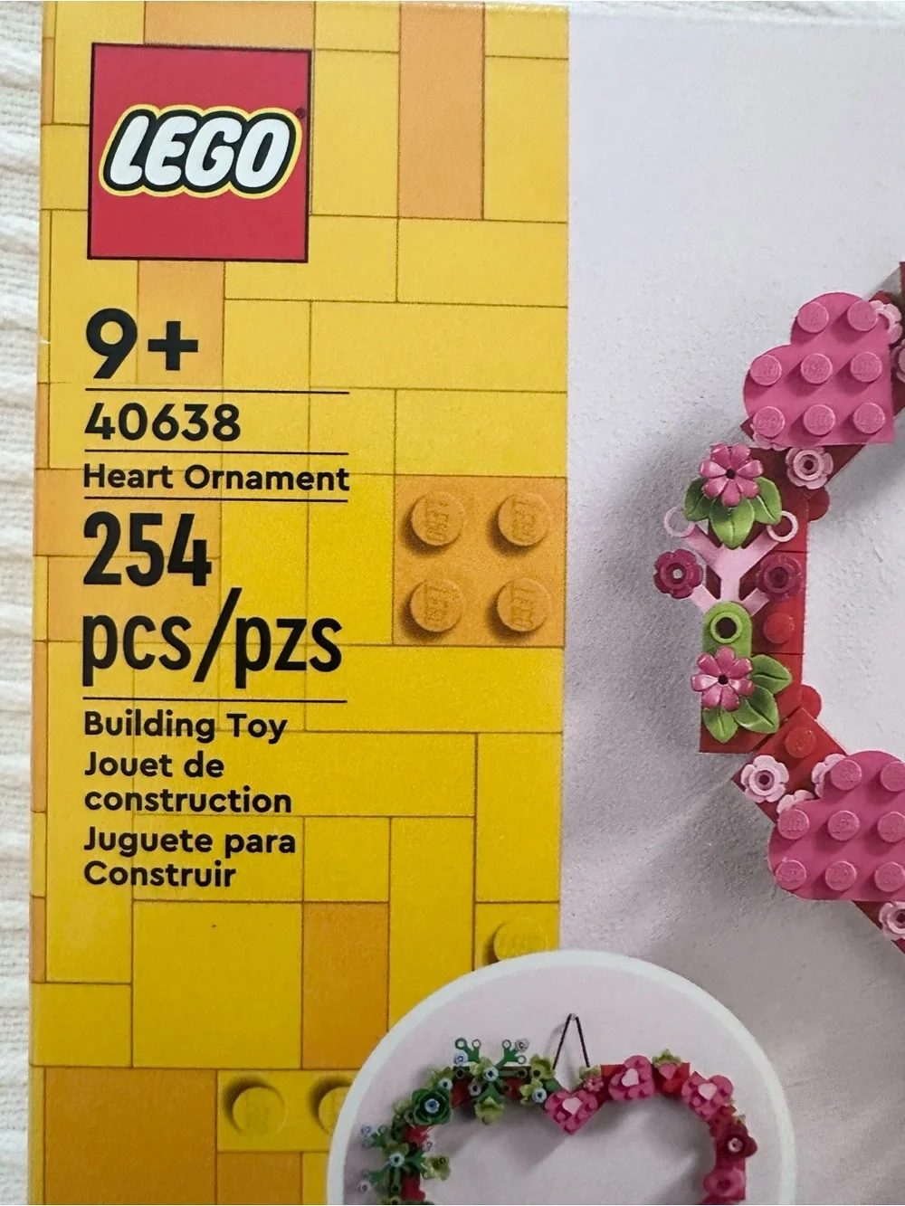 Lego Pink Heart Ornament